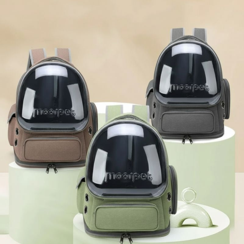 حقيبة ظهر شفافة قابلة للتنفس لحمل القطط والكلاب الصغيرة من إيروباو