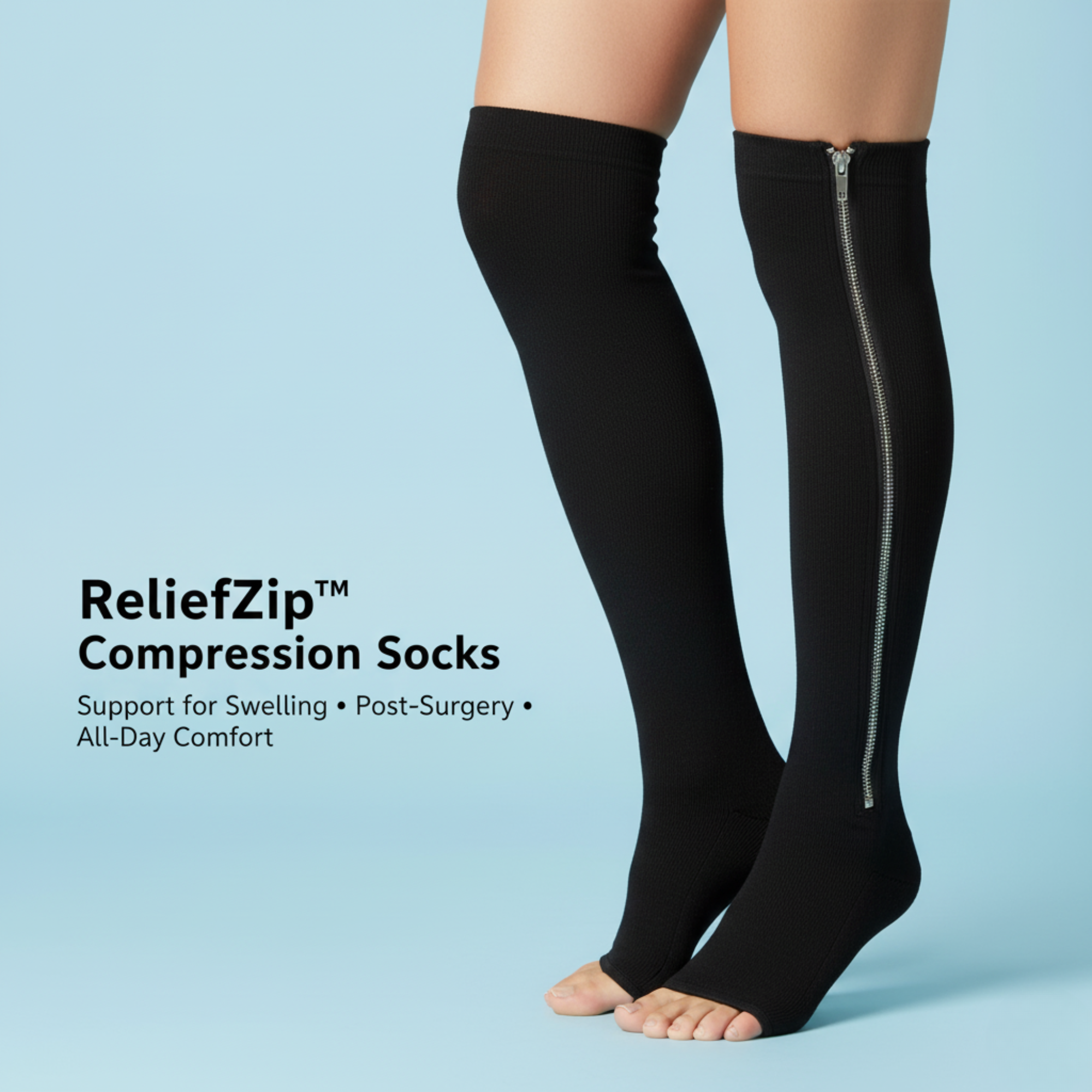 ZenStride Support Socks - Instant Comfort For Swelling And Leg Fatigue