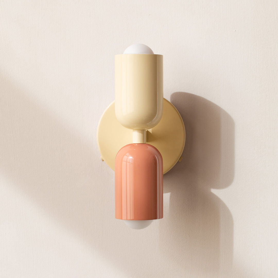 אור קיר חיצוני LED עם ראש כפול מפלדת אל-חלד של Aureli