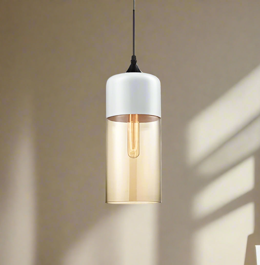 Kirrae Glass and Wood Pendant Light Luxurious Design