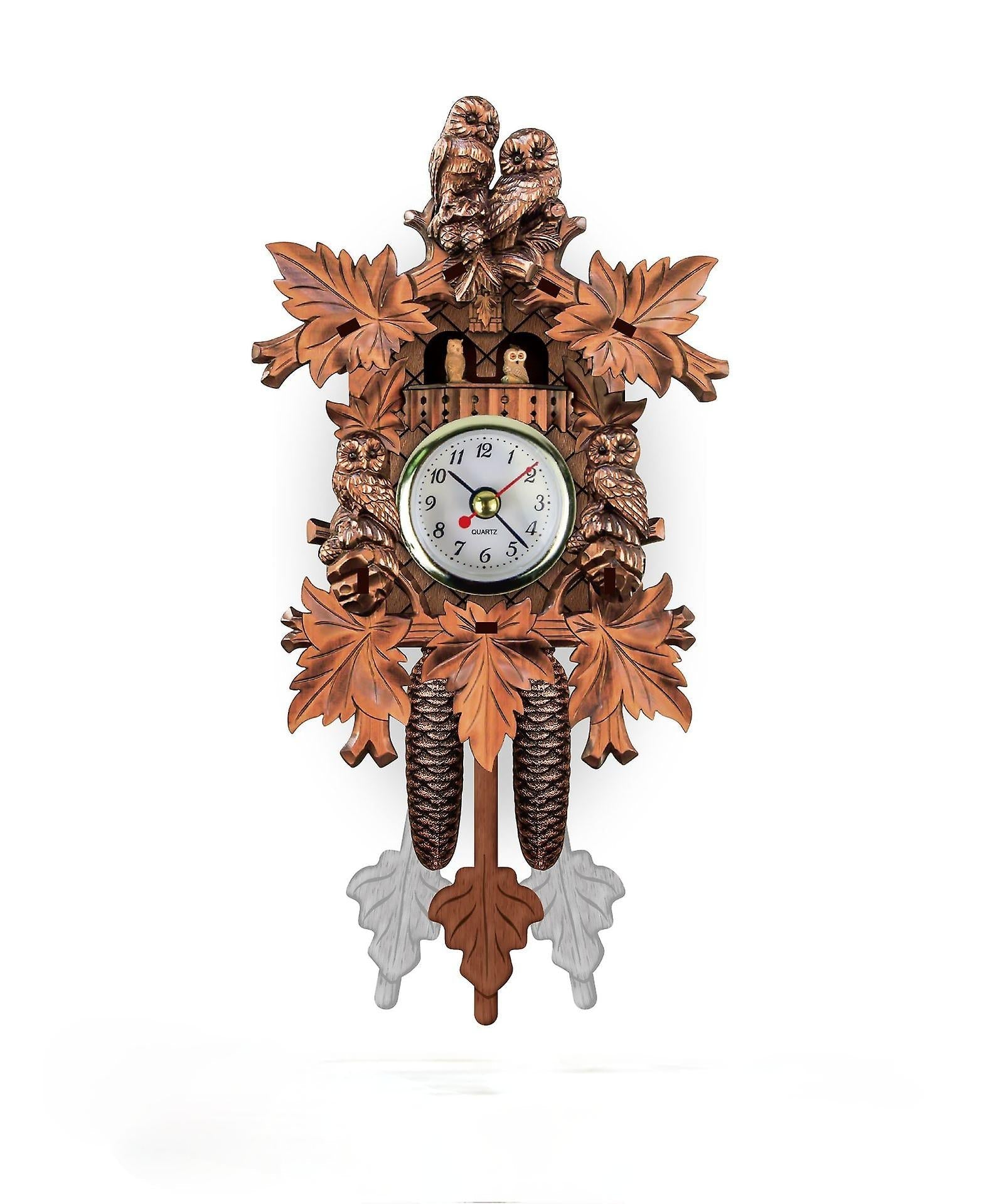 Vintage Cuckoo Wall Clock With Copper Finish Woodland Design