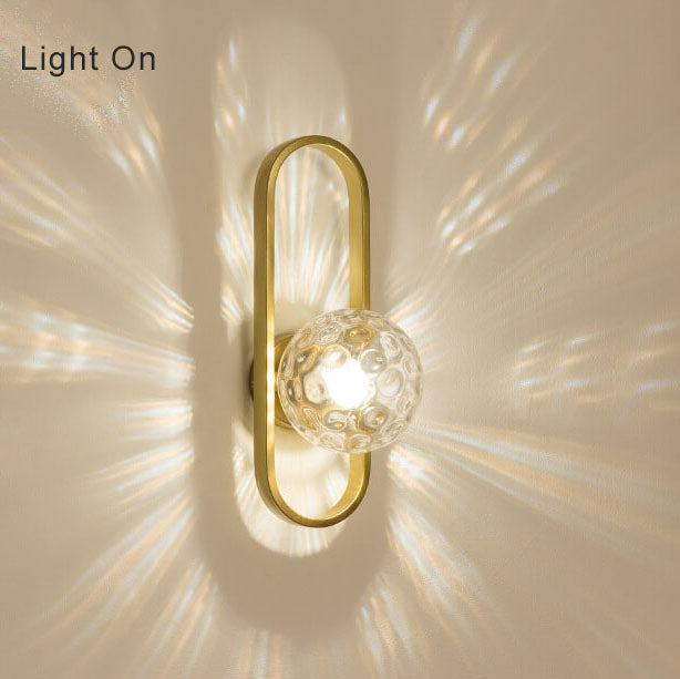 CircaNova Glass Globe Wall Light With Modern Circular Design