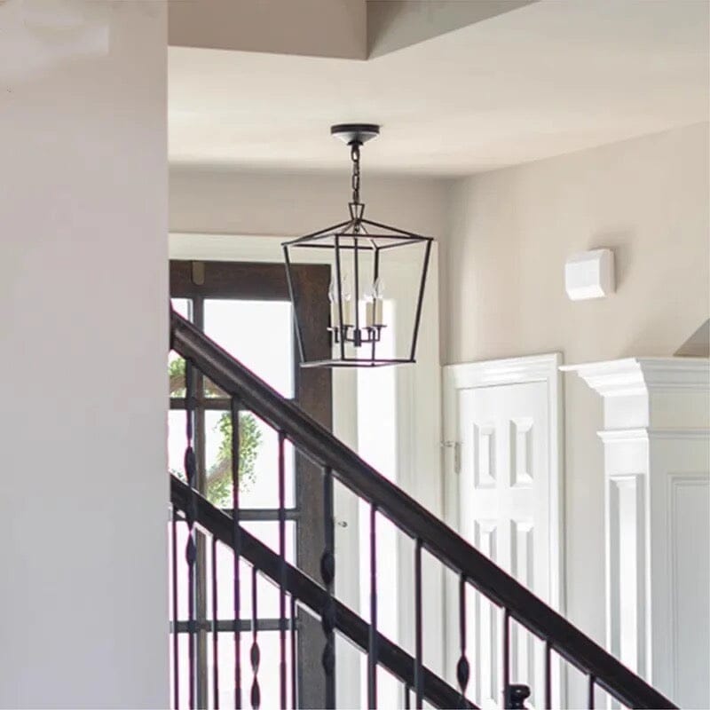 Candeeiro Suspenso Asteron Retro com Gaiola para Velas para Salas de Jantar