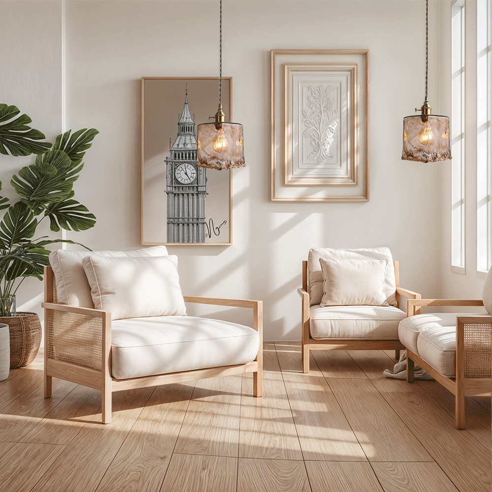 AstraGlow Modern Glass Ceiling Light For Kitchen And Bath