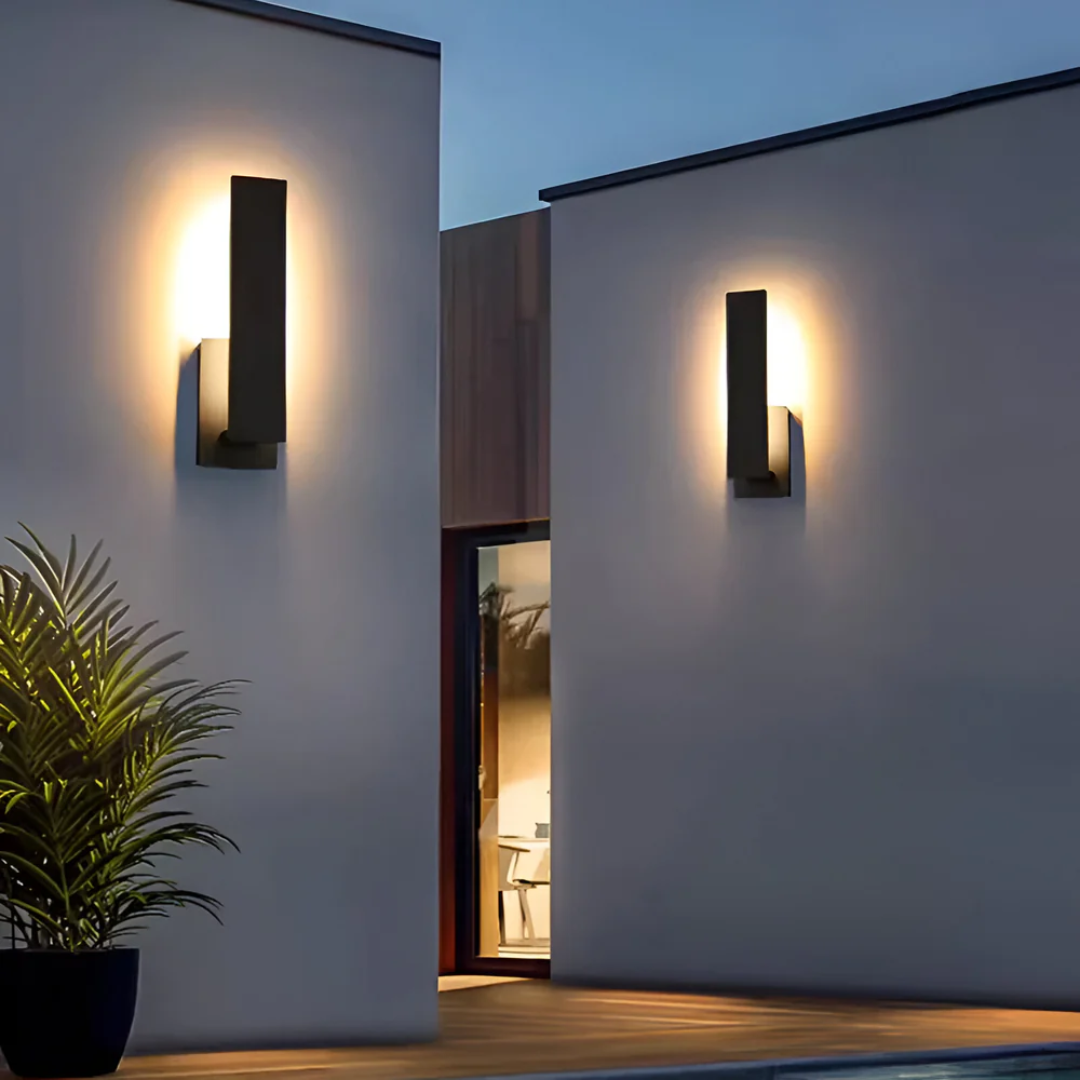 Arvella Minimalist LED Outdoor Wall Lamp With Warm Glow