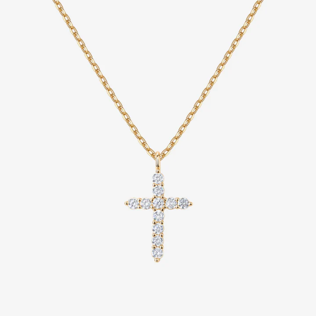 Cubic Zirconia Cross Pendant Necklace