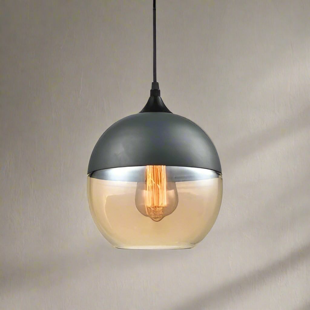 Kirrae Glass and Wood Pendant Light Luxurious Design
