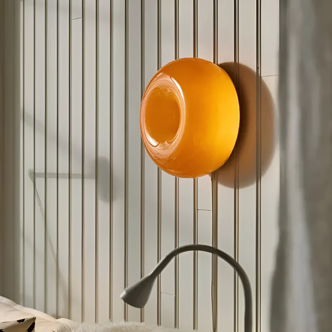 Liora Modern Glass Wall Lamp With Warm Ambient Glow