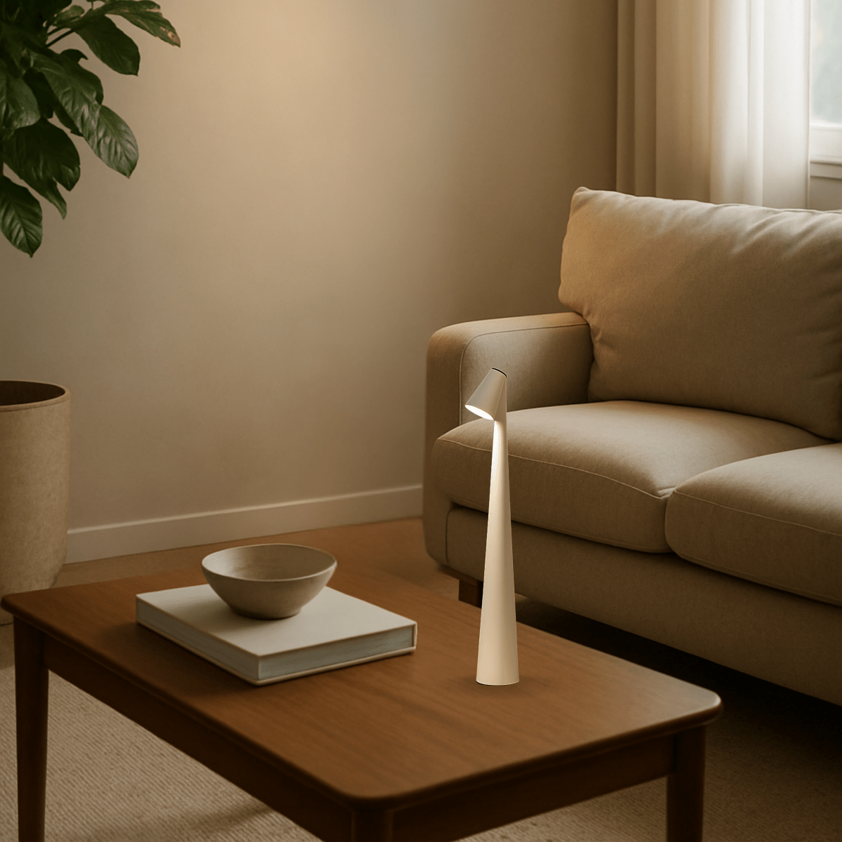 Stylish Rechargeable Metal Table Lamp Indoors And Outdoors