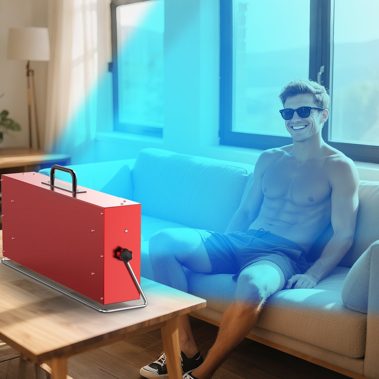 Lampe de bronzage solaire pour usage domestique avec éclat uniforme pour un bronzage naturel