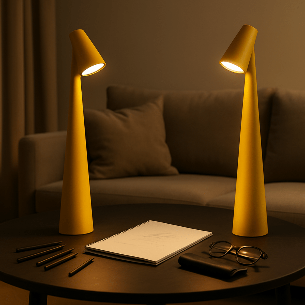 Stylish Rechargeable Metal Table Lamp Indoors And Outdoors