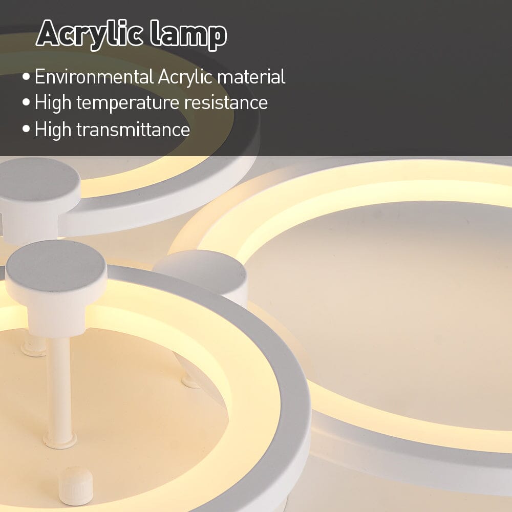 NovaRing Modern Ring Acrylic Ceiling Light With Remote