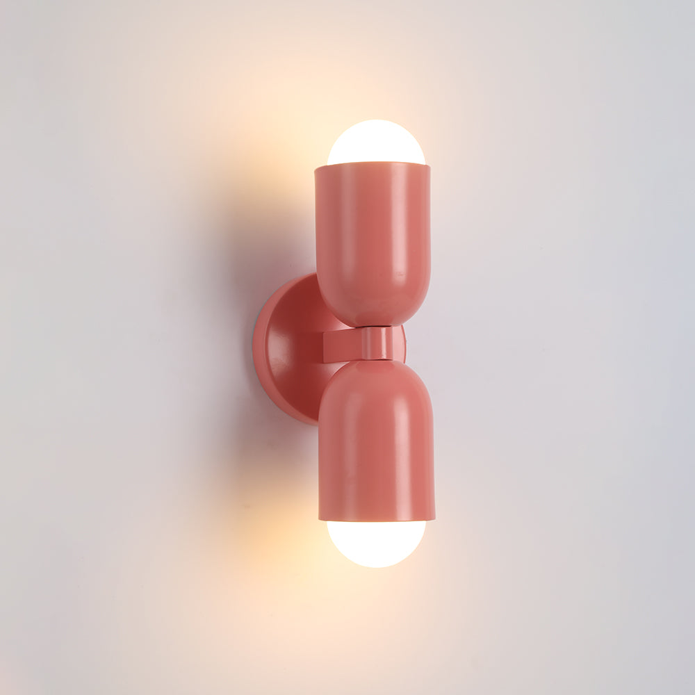 Asterra Metal LED Wall Light in Green, Pink or Red for Modern Living Spaces