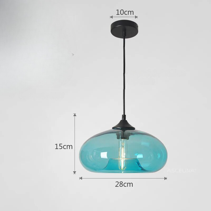 Aurelle | Retro Colored Glass Pendant Lamp For Living Room