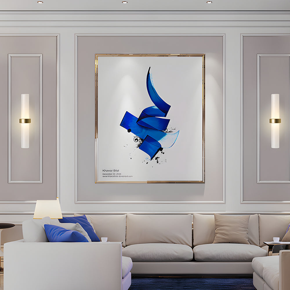 Aurelle Glow Frosted Glass Tube Wall Light for Living Room