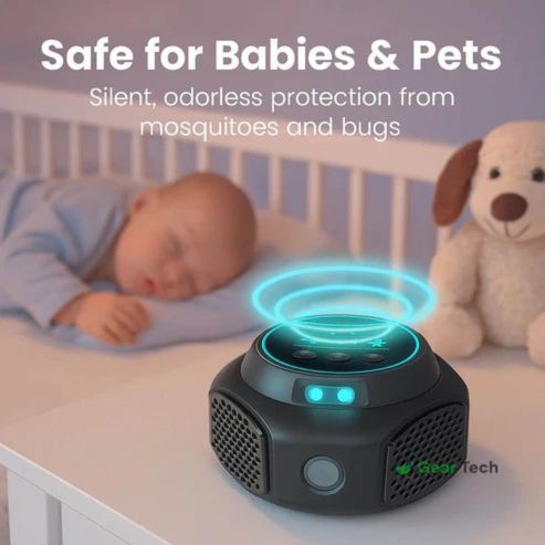 Stikbar ultralyds rotteafskrækkende middel 25–45 KHz højfrekvente bølger, 3200 kvadratfod dækning