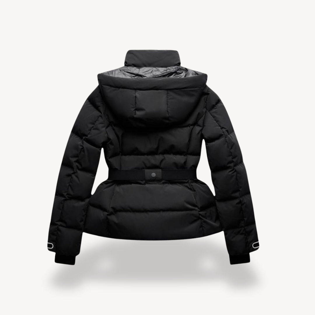 Women's Belted Puffer Jacket With Stylish Everyday Look