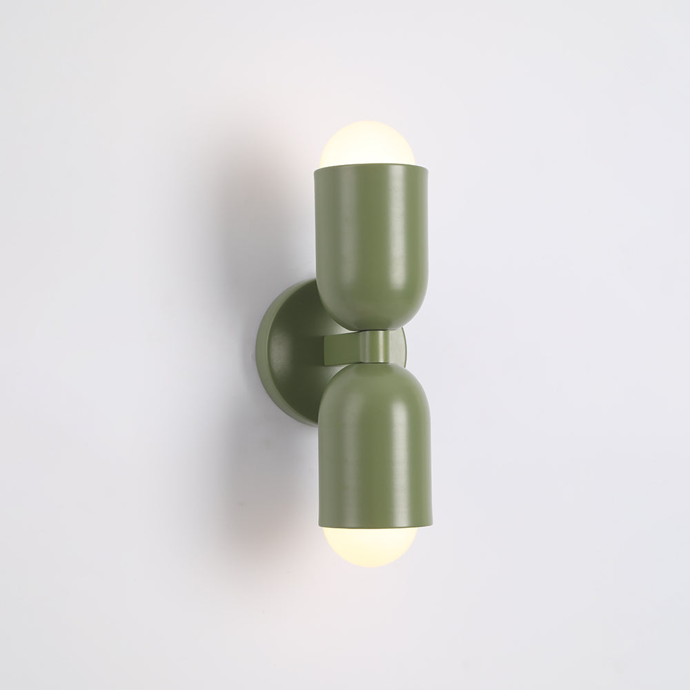 Asterra Metal LED Wall Light in Green, Pink or Red for Modern Living Spaces