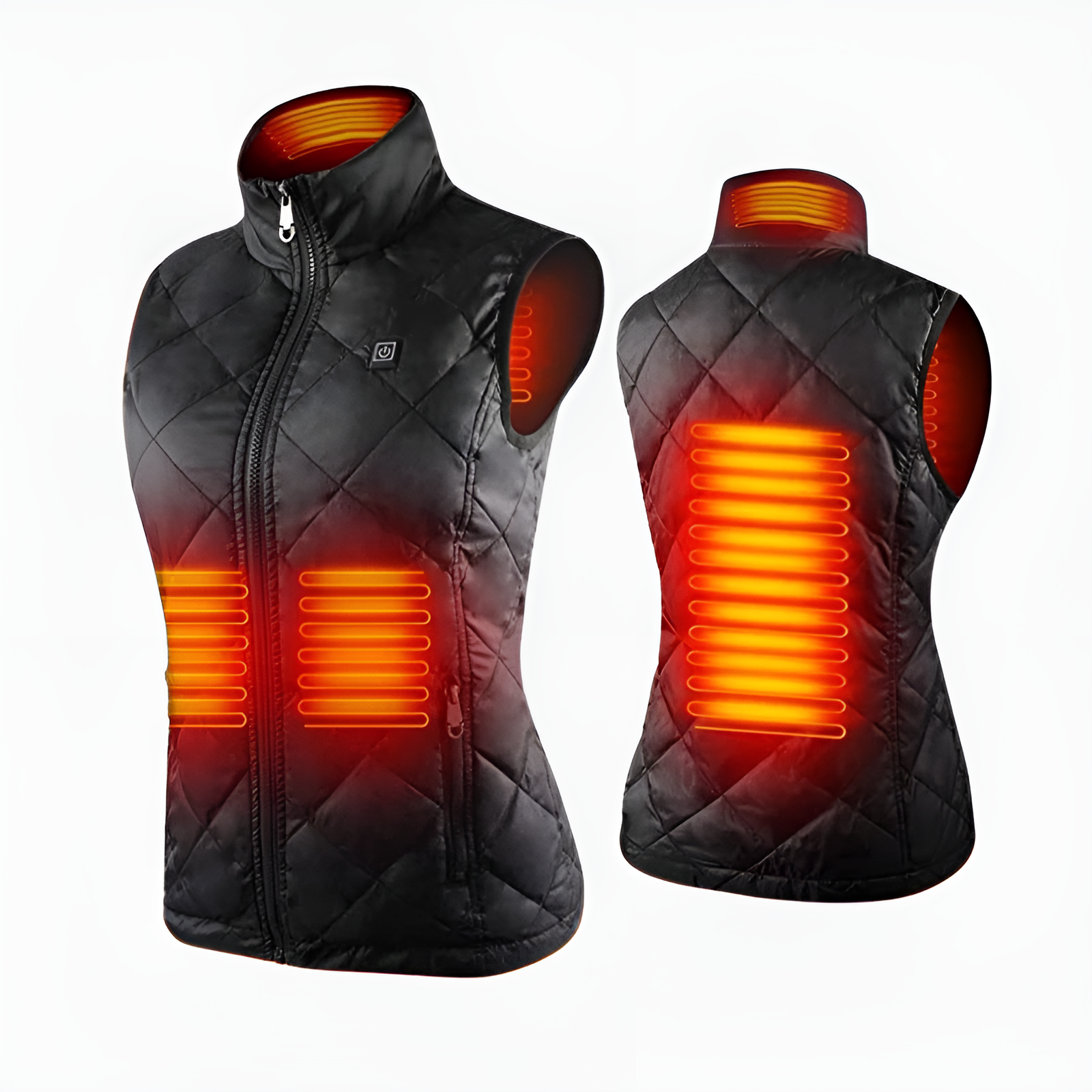 Women's Heated Vest With Dual Controls And Nine Heating Zones