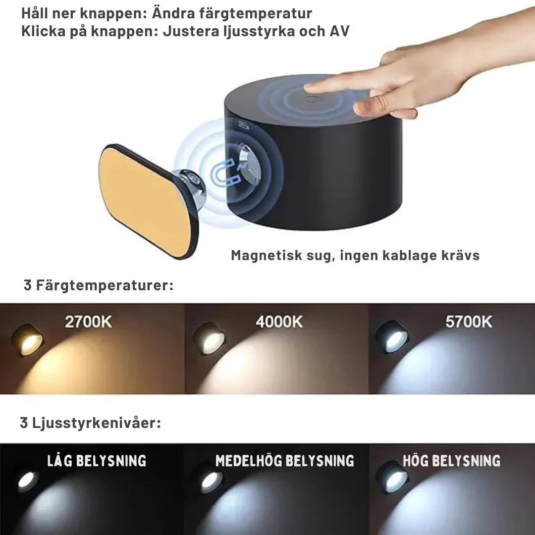 Elegant NordicLuma Wireless Wall Light With Remote Control