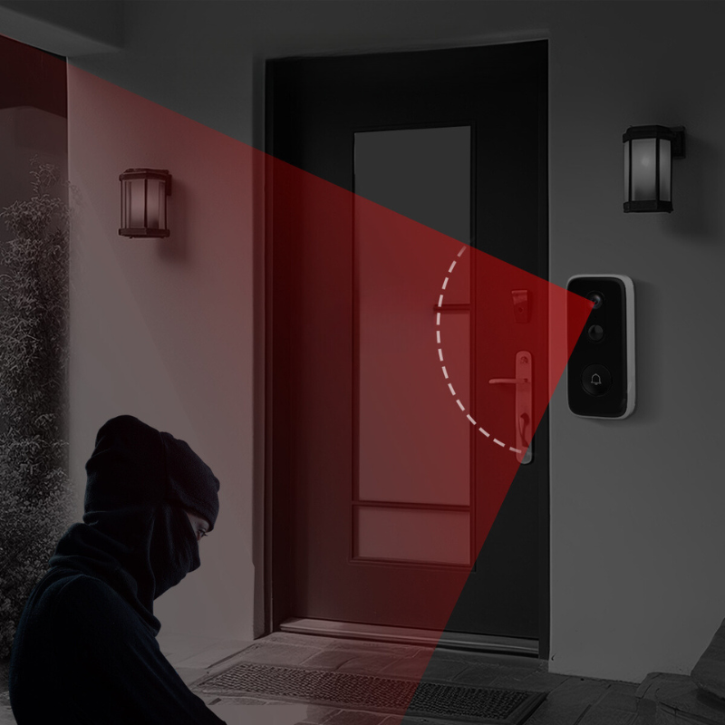 AerisGuard Campainha Inteligente Sem Fios com 3MP de Alta Claridade