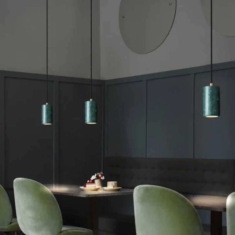 Kirrea Minimalistyczna lampa wisząca LED z marmuru do użytku domowego