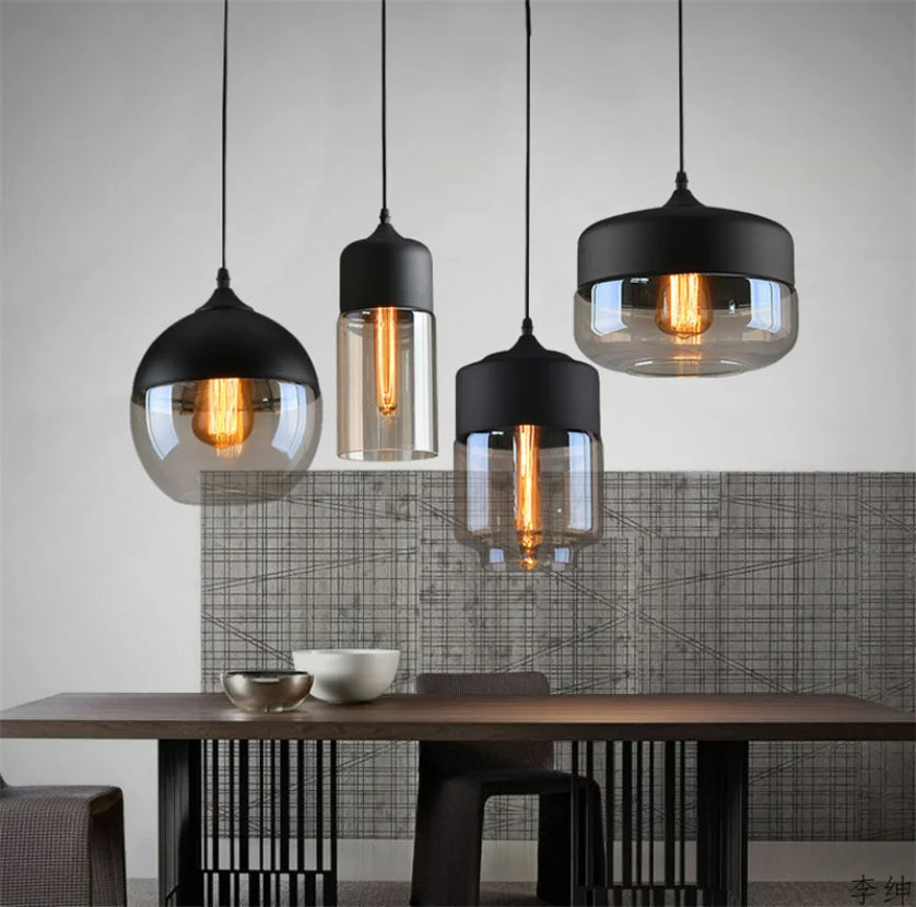 Kirrae Glass and Wood Pendant Light Luxurious Design