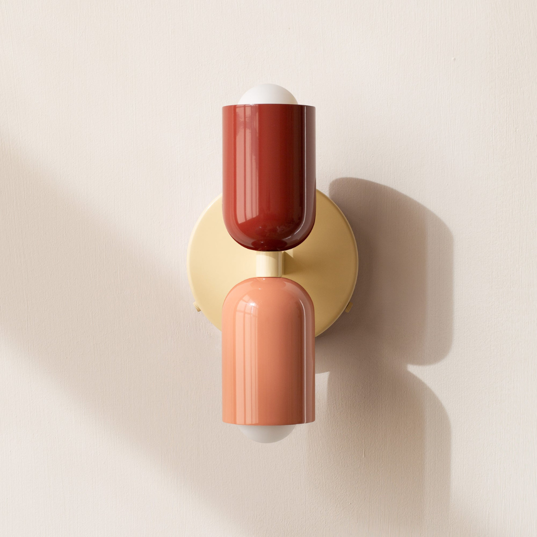 אור קיר חיצוני LED עם ראש כפול מפלדת אל-חלד של Aureli