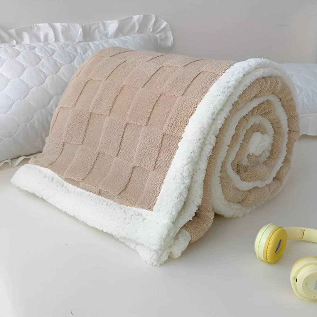 Velora | Pătură de lux reversibilă din fleece cu model în carouri