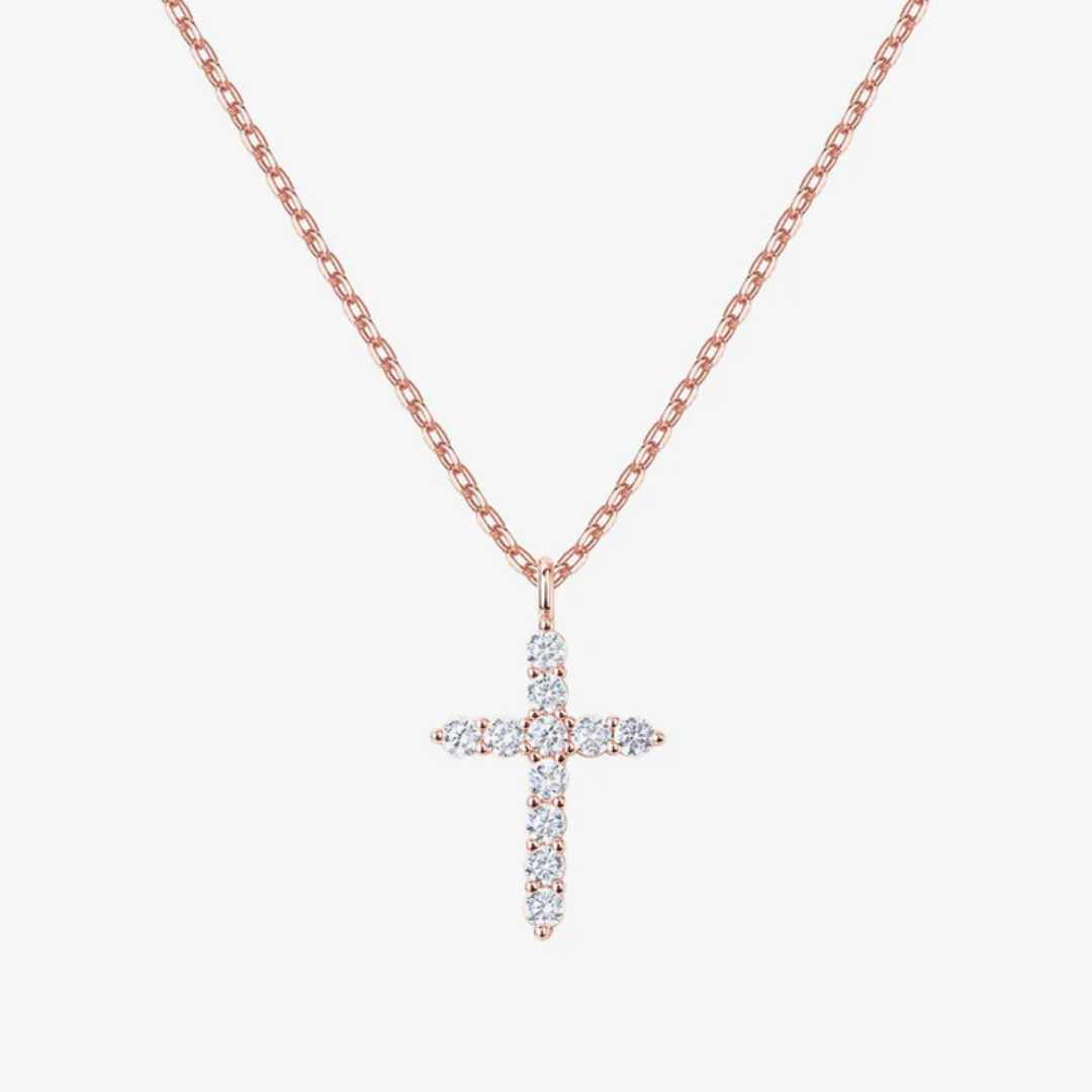 Cubic Zirconia Cross Pendant Necklace