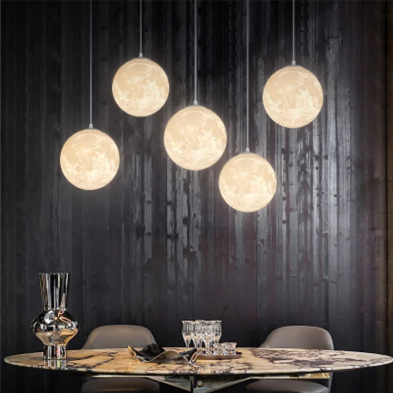 NovaSphere Moonlight Hanging Lamp Elegant Pendant Light