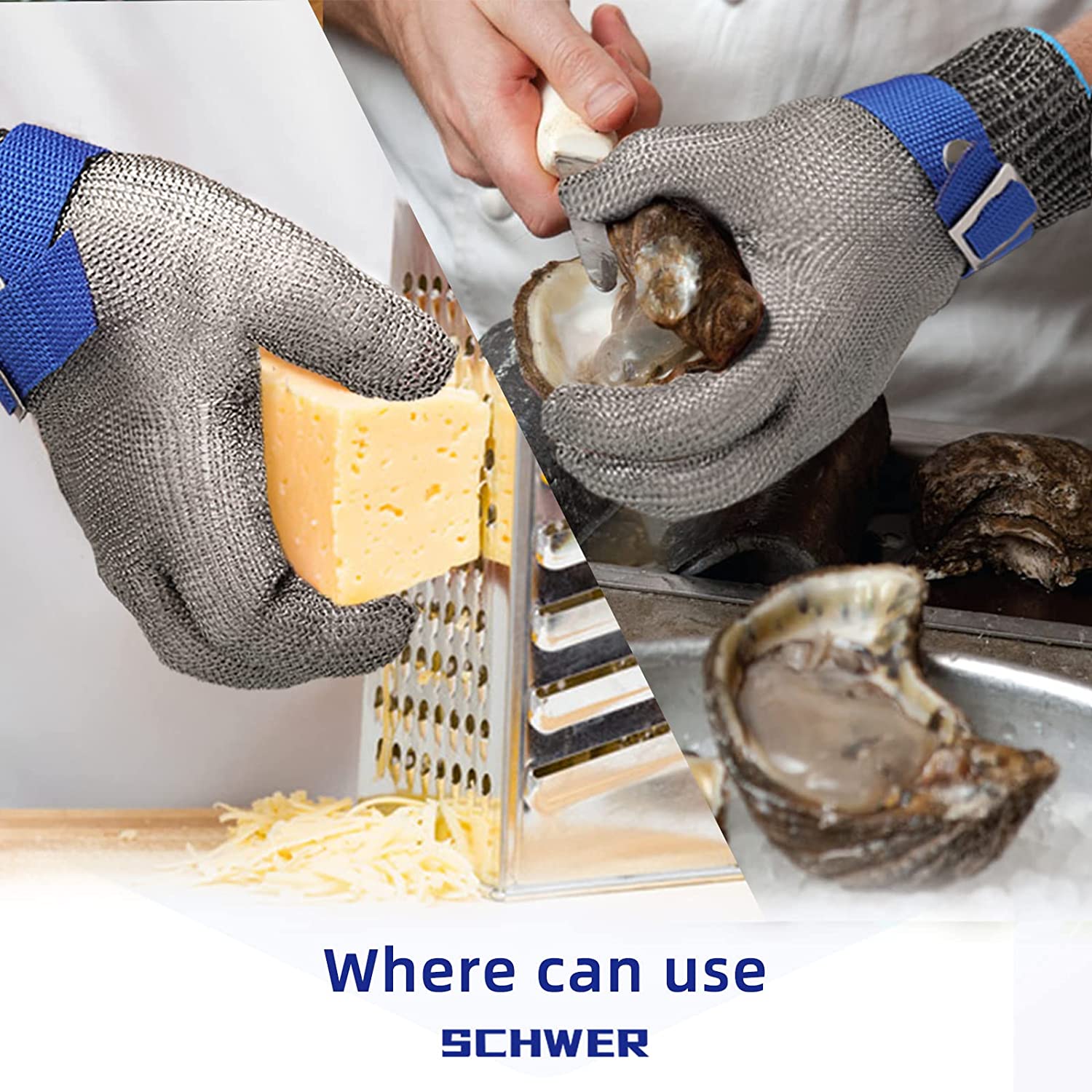 Food Grade Stainless Steel Mesh Glove For Kitchen Use