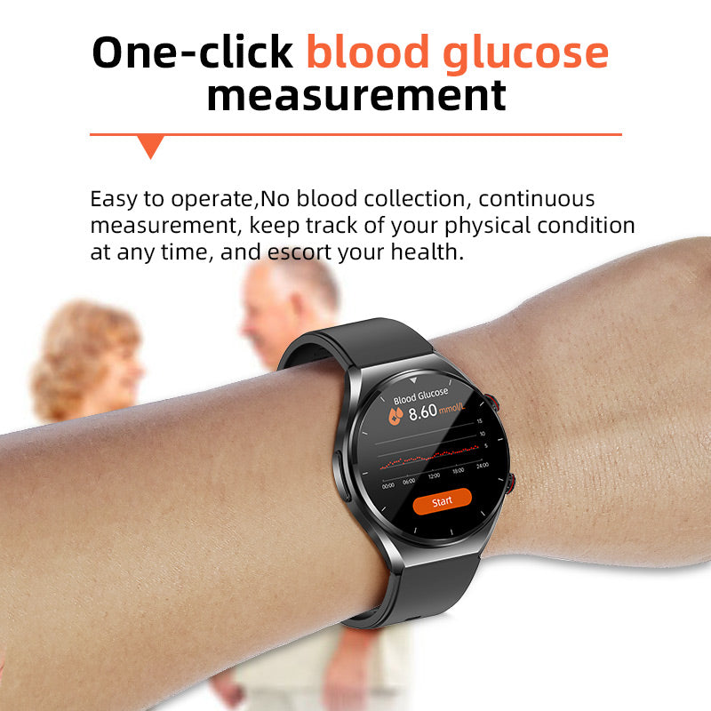 One-Click Health Watch: Blood Sugar, Blood Pressure, ECG, HRV, and Heart Rate Monitor