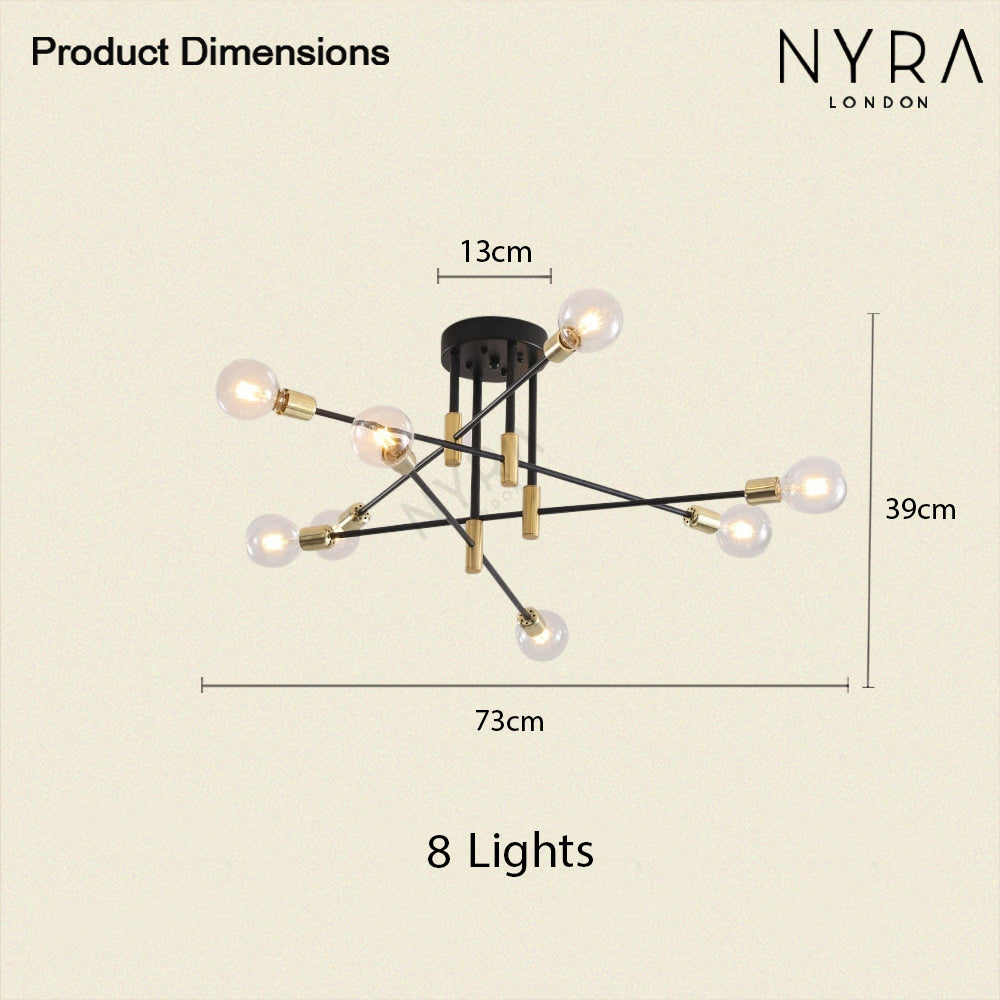 Nordic Iron Wall Light by Novis | Semi-Flush Mount 90-260V