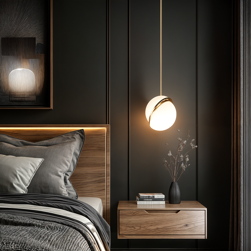 Luminária de Teto Moderno em Ferro com Pendente Planeta Celestial