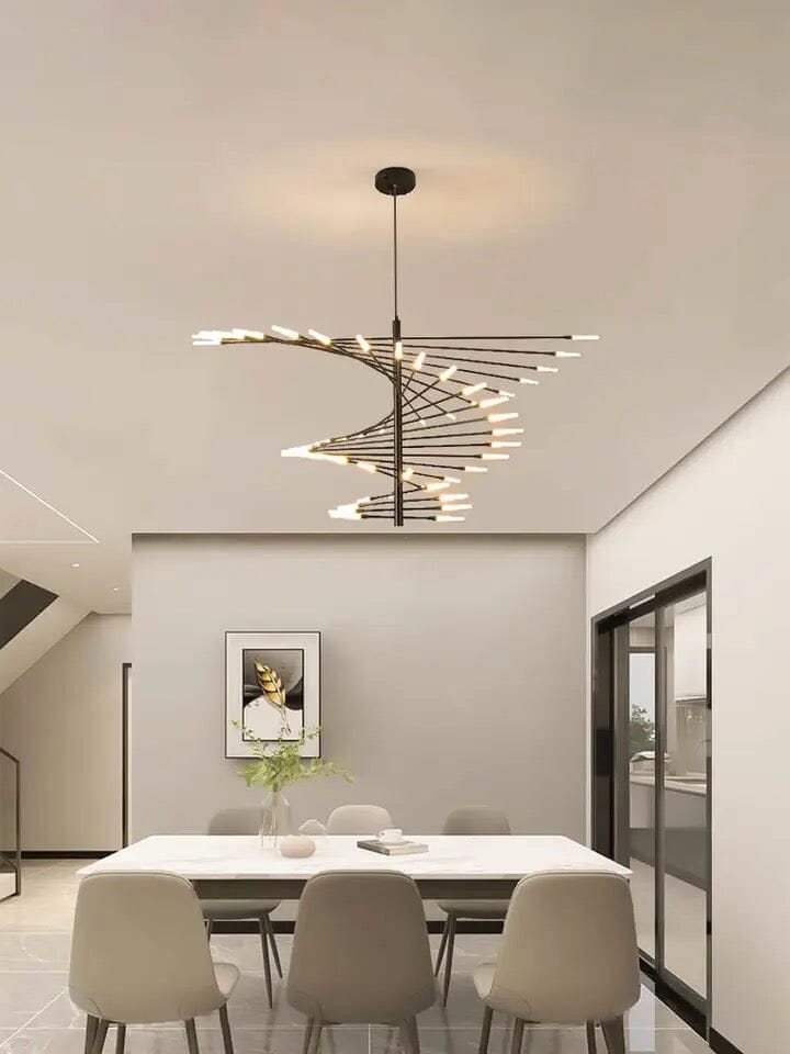 Astrae Spiral Chandelier Modern Loft Ceiling Light By Solene