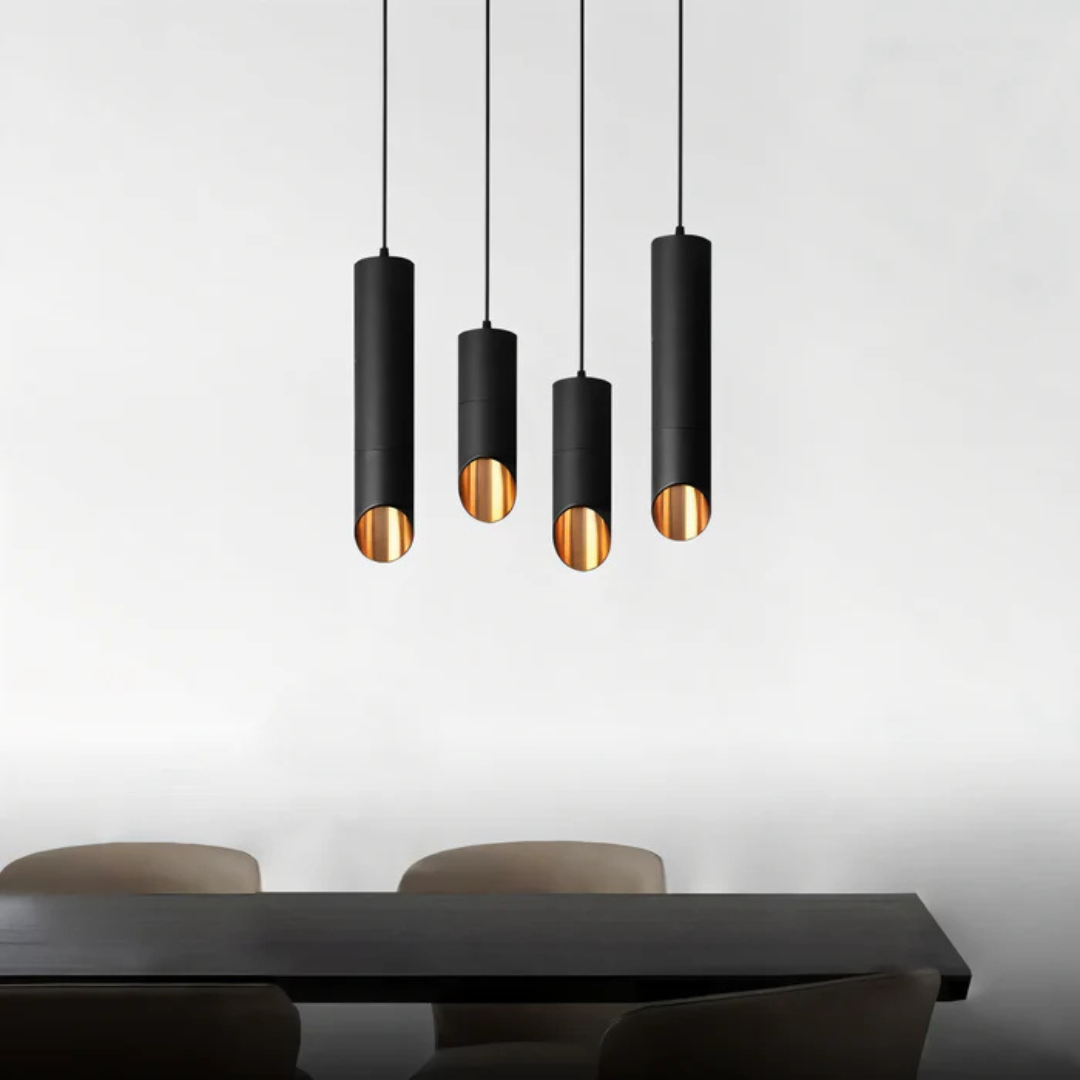 Lumenia Modern Tube Pendant Light For Dining Table Lamp