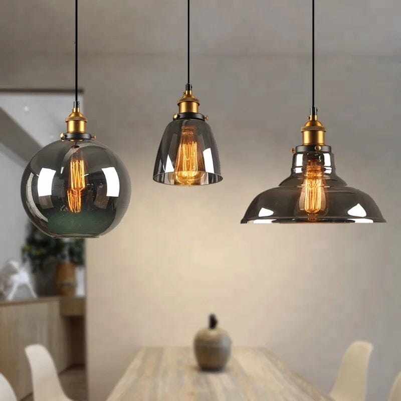 Novae Retro Glass Pendant Lights for Living Rooms and Lofts