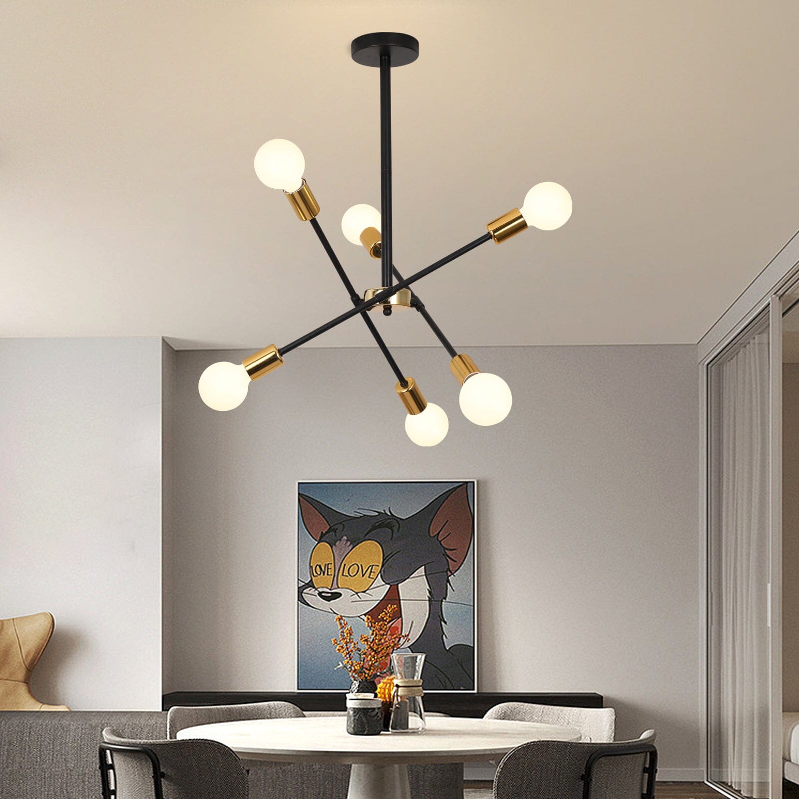 Nordic Iron Wall Light by Novis | Semi-Flush Mount 90-260V