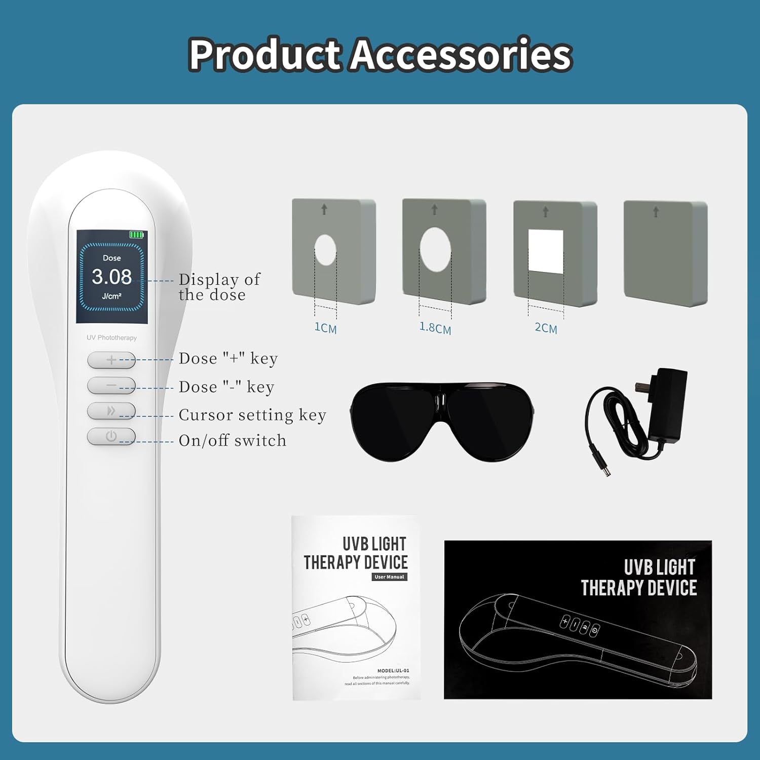 308nm UV-licht fototherapie LED-lamp voor thuisgebruik model