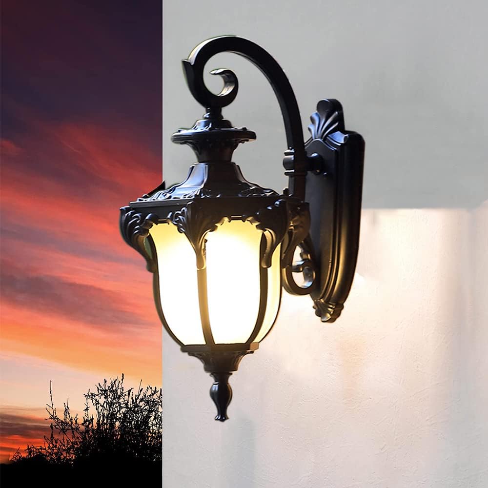 Victorian Outdoor Wall Light With Cast Iron Lantern Design