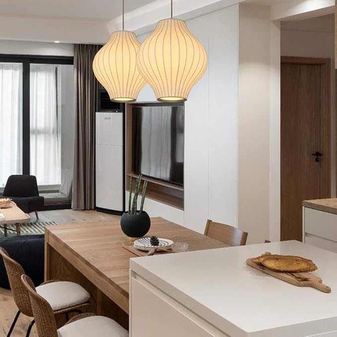 LumiBulle Silk og Steel Pendellampe for Moderne Rom