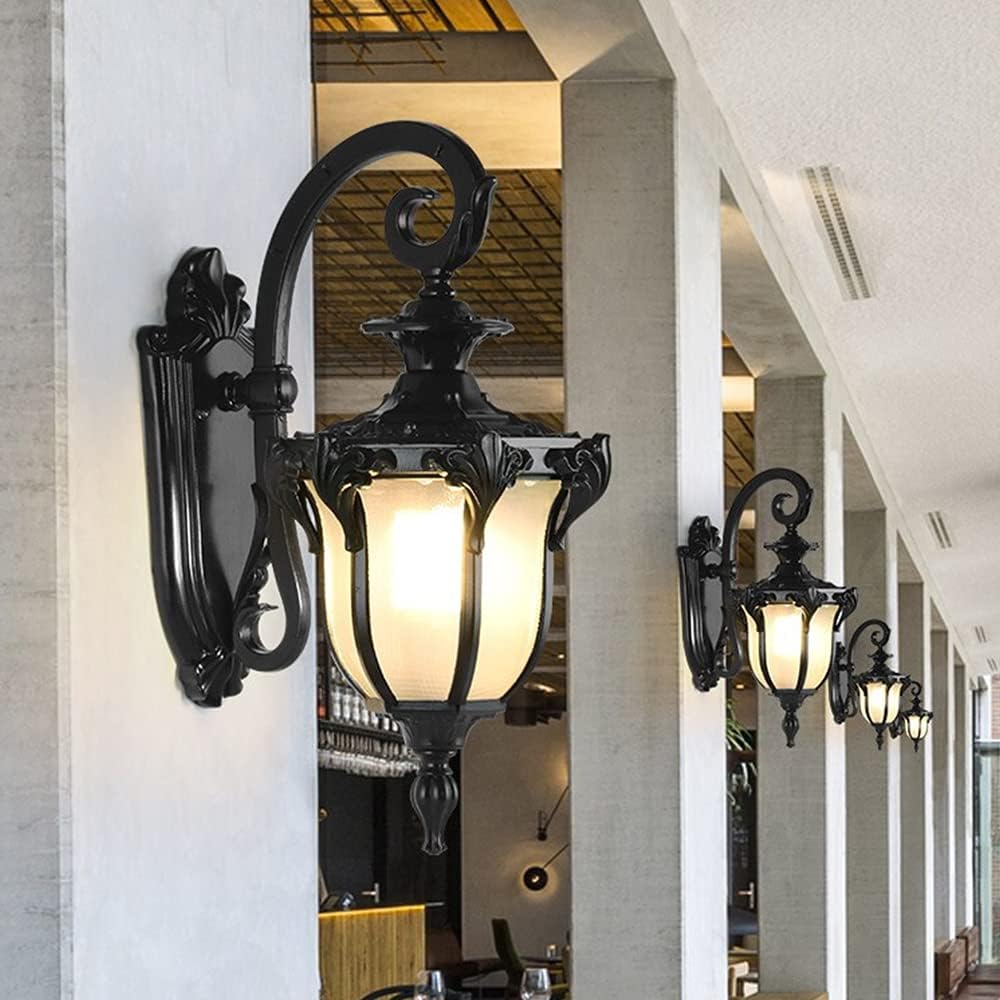 Victorian Outdoor Wall Light With Cast Iron Lantern Design