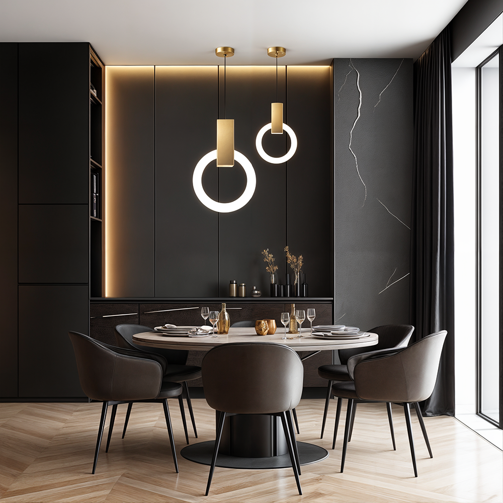 VesperHalo Ceiling Pendant Light Circular Modern Fixture