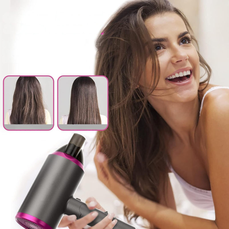 Secador de Pelo Compacto ZephyrDry con Difusor y Boquilla