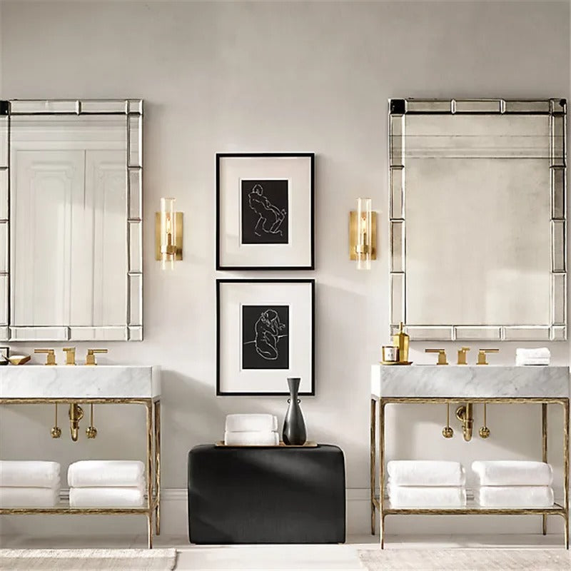 Sleek Onyx Ember Glass Sconce With Durable Metal Frame