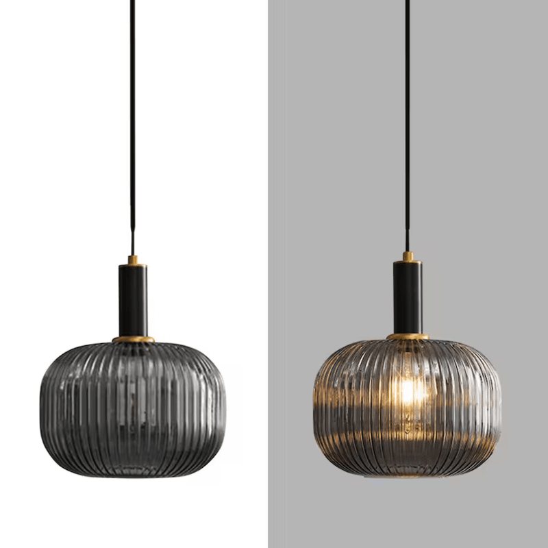Luminora Nordic Stripe Glass Pendant Premium Light Fixture