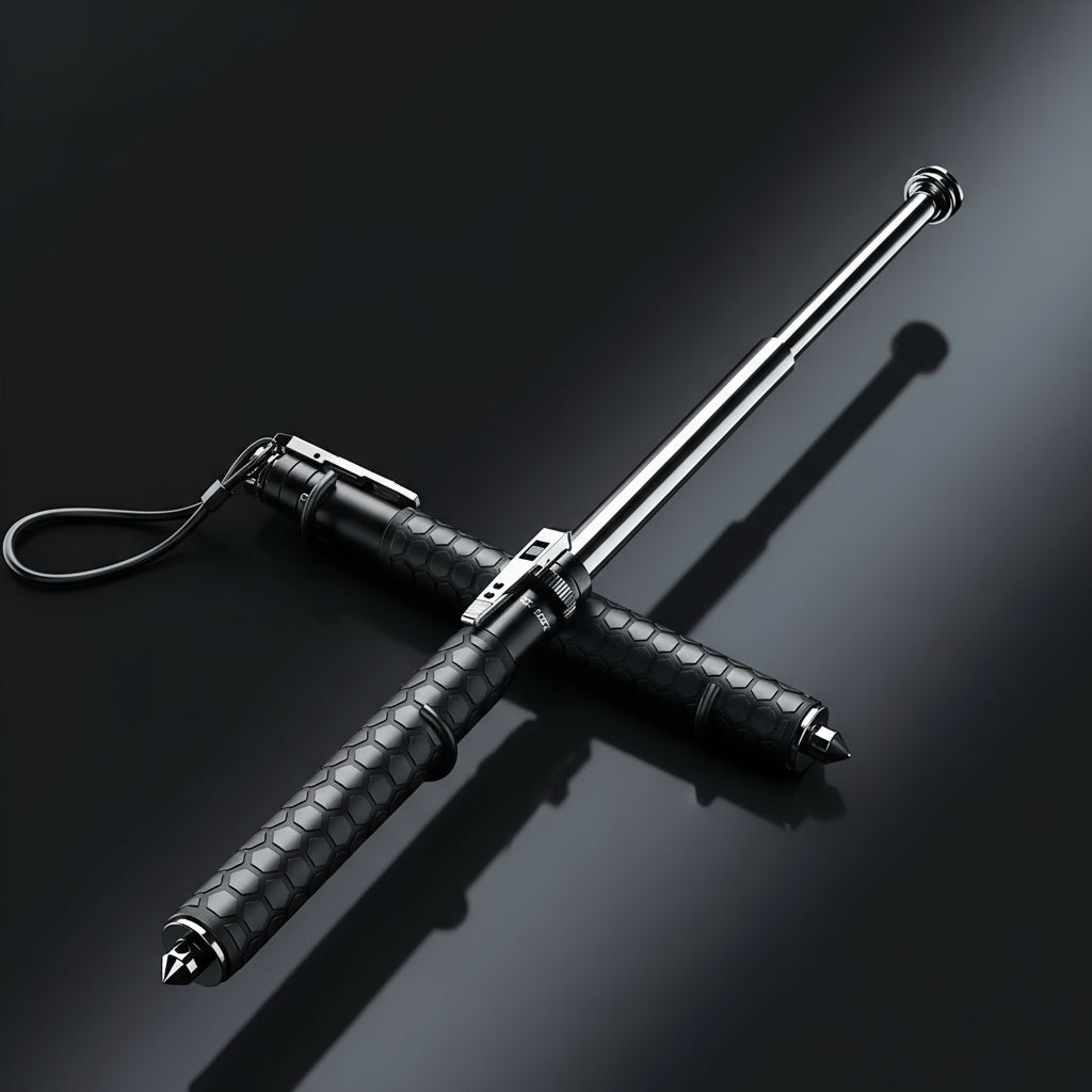 Sentinel Trek Self Defense Walking Stick with Automatic Deploy and Stability