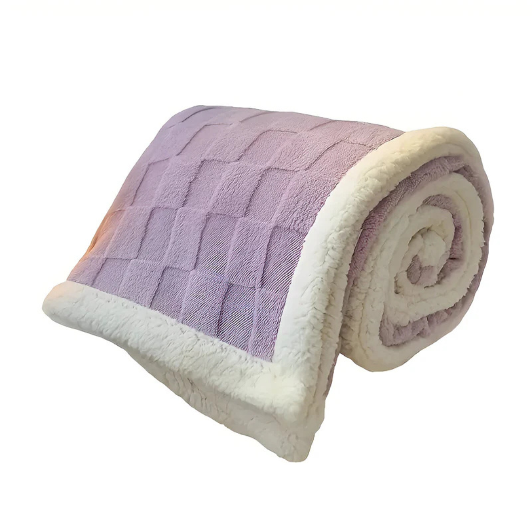 Velora | Pătură de lux reversibilă din fleece cu model în carouri