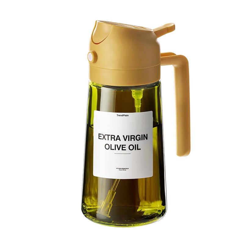 2-in-1 lasinen öljysumutin ja annostelija keittiökäyttöön